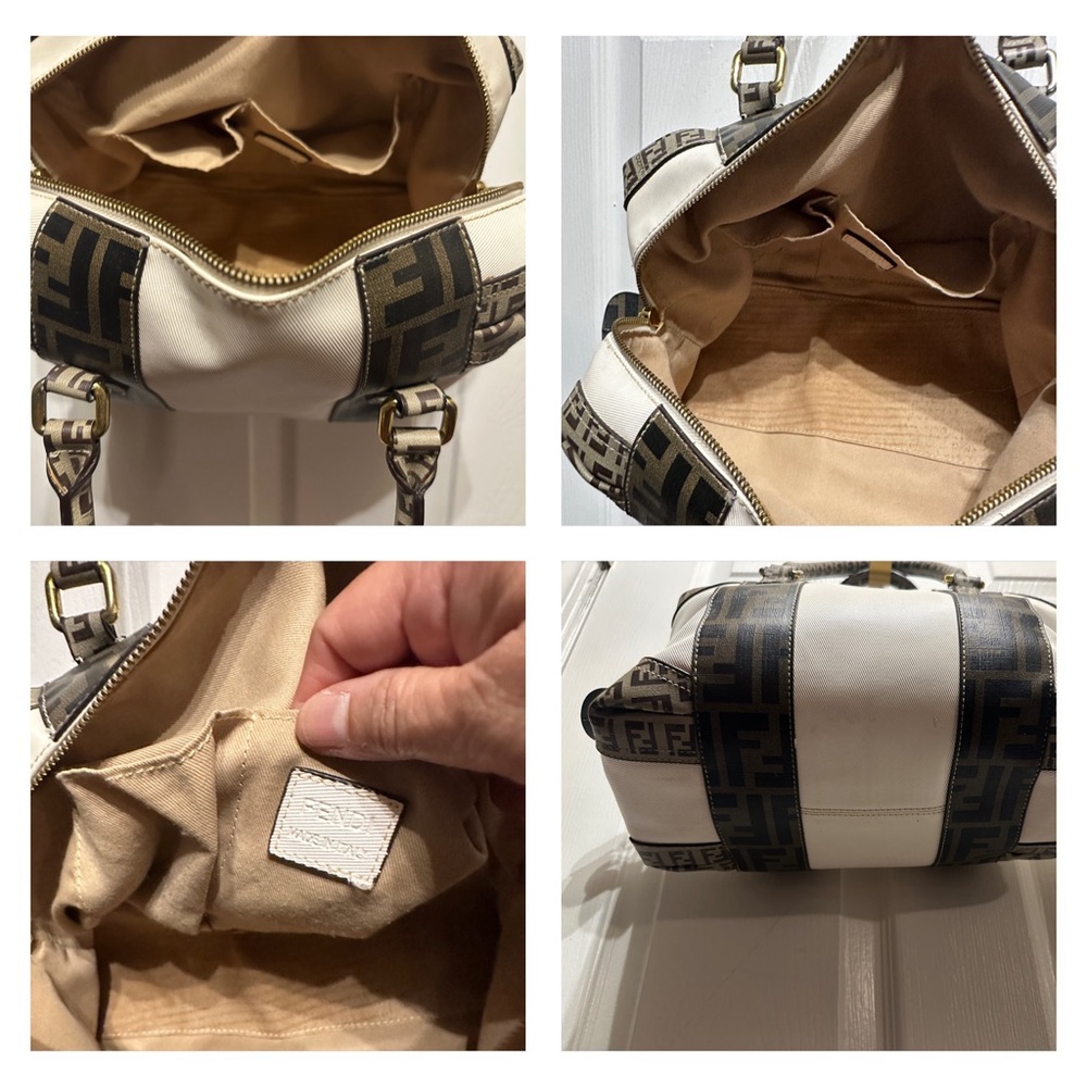 Fendi White and Brown Satchel - Picture 5 of 16